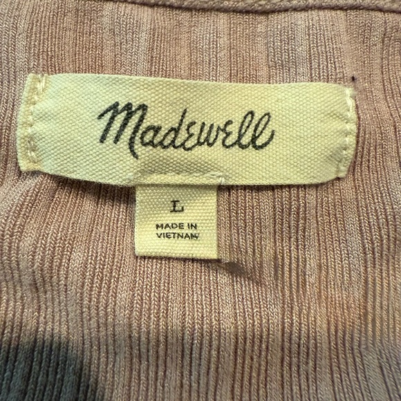 *GENTLY WORN* Women's Madewell Size L Ribbed Square-Neck Crop Top - Picture 5 of 6